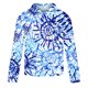 thumbnail image 4 of Sudadera informal con capucha y estampado de teñido anudado y media cremallera para hombre Pompotops  oipoqjl52194, 4 of 5