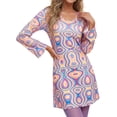 thumbnail image 3 of Women's Halloween Disco Dress 70'S Dance Costume Outfit with Headband Flower Color, 3 of 7