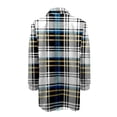 thumbnail image 5 of Patlollav Womens Plaid Color Block Jacket Buttons Down Collar Shirts Loose Plus Size Flannel Jacket, 5 of 6