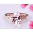 thumbnail image 2 of HeartsAndYou 2.2ct Natural Morganite Diamond Solitaire Ring 14k SOLID Rose Gold with Accents, 2 of 9