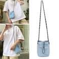 thumbnail image 6 of Women Soft Cloth Drawstring Shoulder Bag Nylon Crossbody Phone Bag (Ladies Portable Casual Bag), 6 of 10