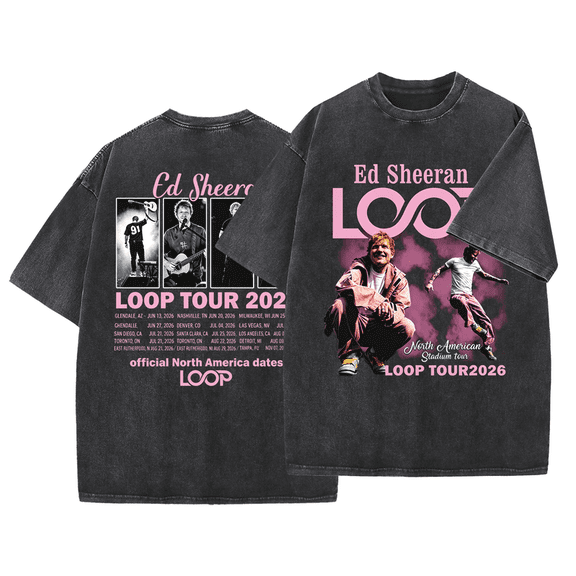 Eds Shirt Loops Tour 2026 Sheerans Concert Merch Tshirt Print Music Fans Tee