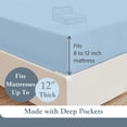 thumbnail image 4 of SHILIU-Microfiber Camper Sheets - 48X75 3/4 Full Bunk - Custom Rv Bed Sheets 4 Piece 1800 Microfiber Set - Light Blue, 4 of 4