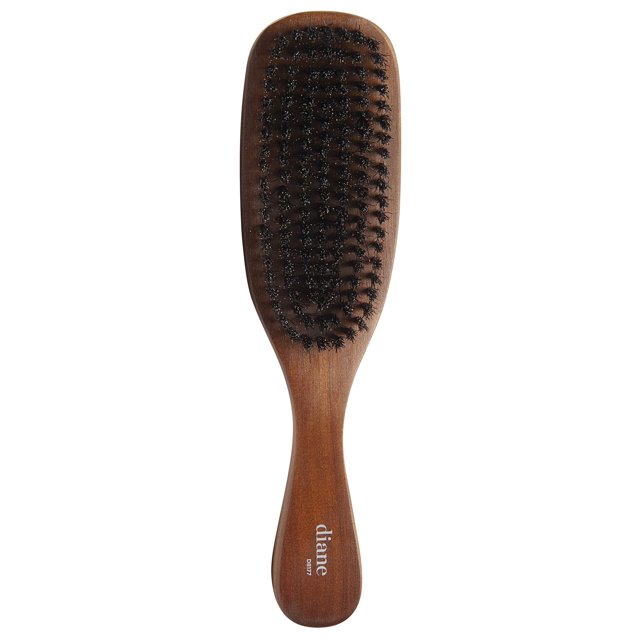 Diane Cepillo ondulado curvado de cerdas de jabalí reforzadas para hombres y barberos - Cerdas medianas para cabello grueso y rizado - Uso para desenredar estilos ondulados suavizantes restaurar el br