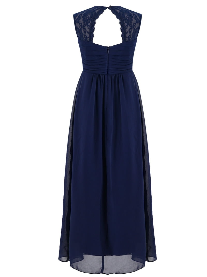 CHICTRY Big Girls Chiffon Lace Wedding Party Bridesmaid Ball Gown Juniors  Maxi Dress,Sizes 4-16 - Walmart.com