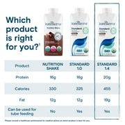 Kate Farms Organic 1.4 High Calorie Nutrition Shake for Adults, Chocolate, 20g Protein, 27 Vitamins and Minerals, Meal Replacement, 11 oz (6 Pack)