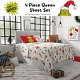 thumbnail image 4 of Juego de cama Franco Queen de microfibra Grinch, 4 piezas, 4 of 5