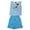 Blue Heart, variant on Two Piece Girls Shorts Set (Striped Crab, 3T)