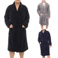 thumbnail image 7 of Mubineo Men's Velvet Long sleeve Long Gown Bathrobe Robe Winter Home Leisure Warm Pajamas, 7 of 7