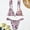 Style 01, variant on Pink Floral Triangle Bikini with Adjustable Straps Dainty Charm for Tropical Vibes