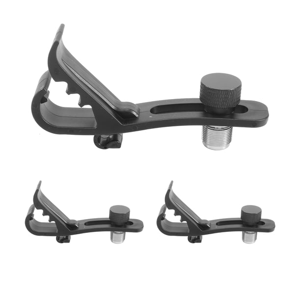 3 Piezas Clip Ajustable Clip de Tambor Montaje a Prueba de Golpes Abrazadera de MicróFono Montaje de Tambor Accesorios de Soporte de MicróFono
