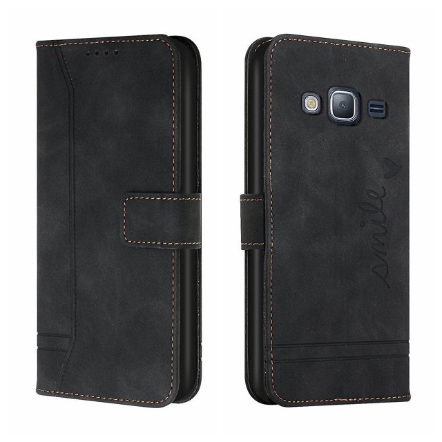 Funda con tapa estilo vintage para Samsung J2 Prime G530, ranura para múltiples tarjetas, protección total, estilo retro, material PU+TPU