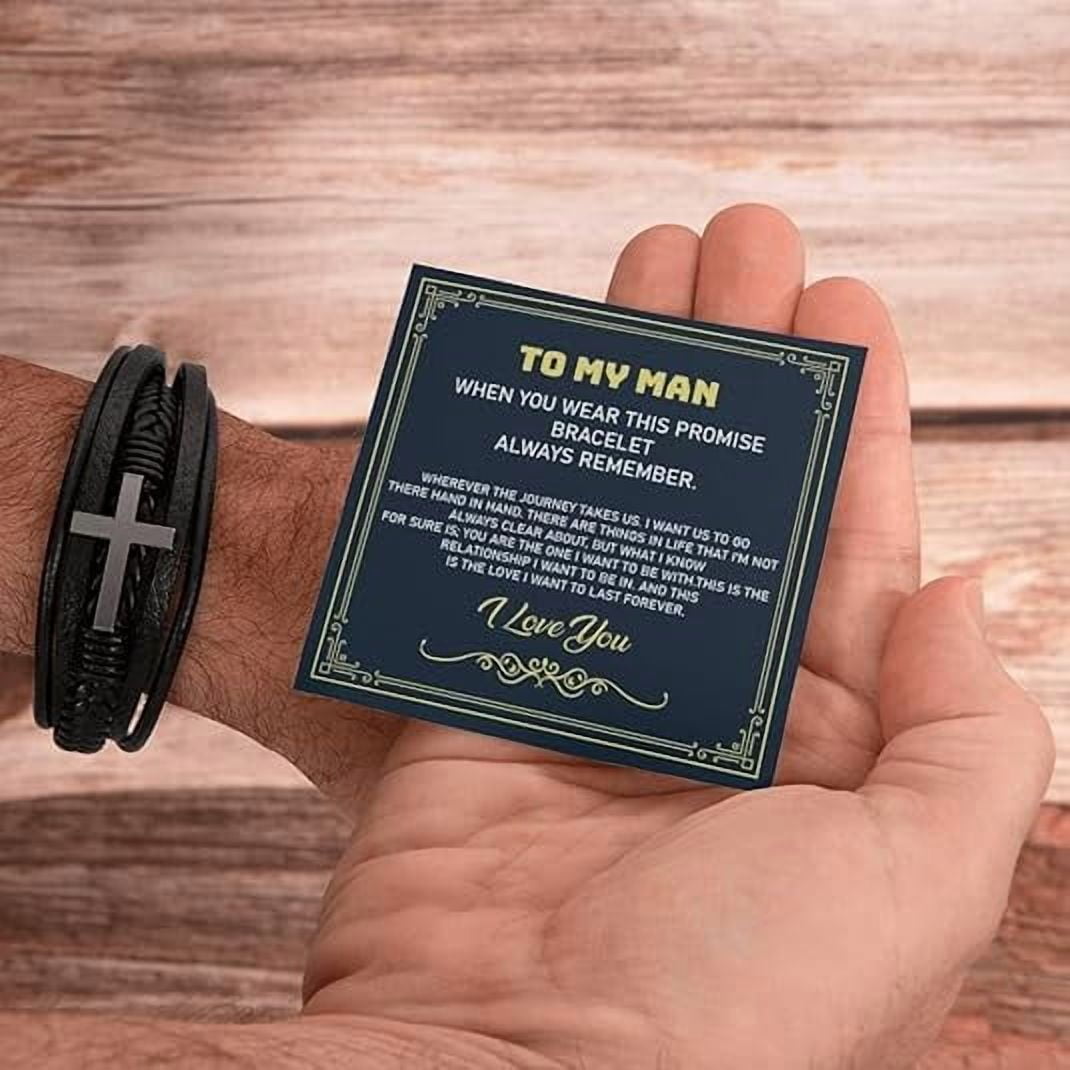 Promise Cross Bracelet, Romantic Gift for Man, Cross Bracelets For Men, Men Cross Bracelet, Cross Bracelet For Men, Men's Bracelet, Men's Bracelets, Valentine Gift For Men Boyfriend Husband