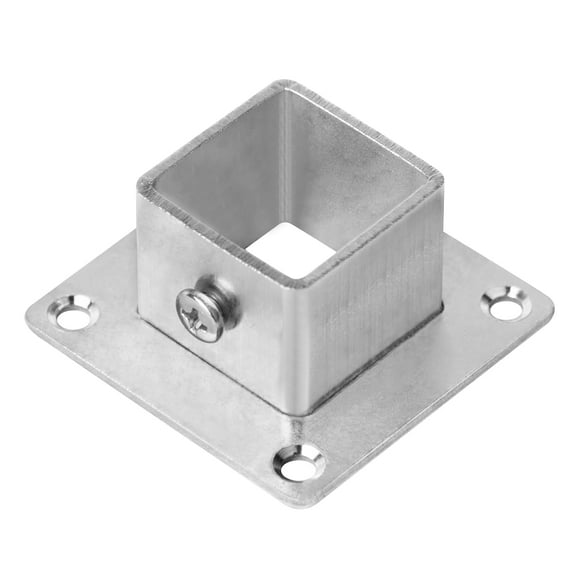 inch square new post flange base floor post flange 1 inch square post fence or deck mount wall mount post accessories 20 pack