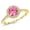 Yellow Gold, variant on Classic Halo Style Pave Set Round Shape Diamond Engagement Ring with a 0.75 Carat Ruby Heirloom Quality Center Platinum Size-9.0
