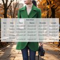 thumbnail image 3 of Mifsaly Womens Double Breasted Pea Coat Notch Lapel Long Sleeve Tailored Winter Jacket Warm Elegant Mid Length Outerwear for Office Work Travel Green,M, 3 of 5