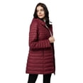 thumbnail image 3 of Elezay Women's Lightweight Puffer Jacket Two-Way Zipper Winter Coats Plus Size Packable Down Jacket Long Hooded Parkas, 3 of 5