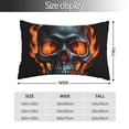 thumbnail image 2 of Balery Flame Metal Skull Funda de Cojín Estampada, Regalos para Mujeres, Regalos de Amor para Ella, Regalos para Novia o Esposa, Funda de Almohada-14"x20", 2 of 6