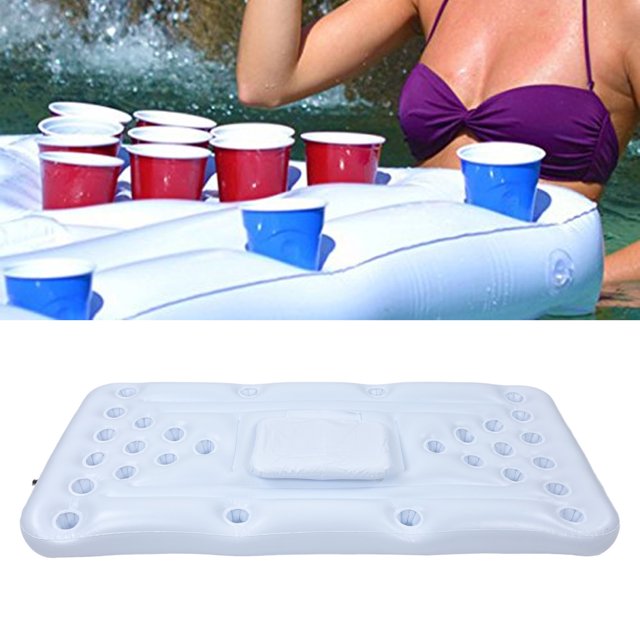 Table Inflatable Pong Pool Lounge PVC Funny Floating Beer Pong Table for Summer Swimming Pool Party