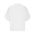thumbnail image 5 of TKLPEHG Womens Tops Dressy Casual V Neck Elegant Shirts Short Sleeve T Shirts Lightweight Solid Color Casual Loose Going Out Tops Summer Blouses(White,M), 5 of 6