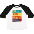 thumbnail image 3 of Inktastic Hockey Eat Sleep Ice Hockey Repeat Boys or Girls Toddler T-Shirt, 3 of 5