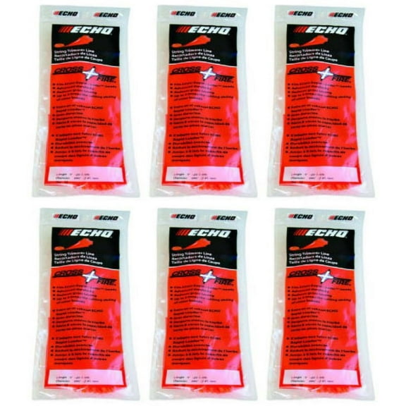 Echo Genuine 6-Pack of Cross-Fire 10 Count 8" x .080" (dia.) Trimmer Line 102202953-6PK