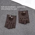 thumbnail image 4 of Dalazy Leather Motorcycle Gloves – And Protection For All Seasons Easy To Fingerless Driving Gloves coffee L 1Set, 4 of 6