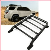 Roof Rack Basket Compatible with 2010-2023 Toyota 4Runner Rooftop Luggage Cargo Carrier Extra Bar Black Powder Coated Aluminum