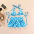 thumbnail image 5 of Small Dog Bikini,Summer Pet Swimsuit Puppy Bathing Dress Beach Clothes, Hawaiian Party Pet Costume Outfit for Puppy Cat Kitten Blue Polka Dots M, 5 of 5