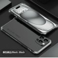 thumbnail image 1 of Phone Case for Iphone 14 15 plus pro max Metal backplate Fall prevention Contrasting colors phone case, 1 of 3