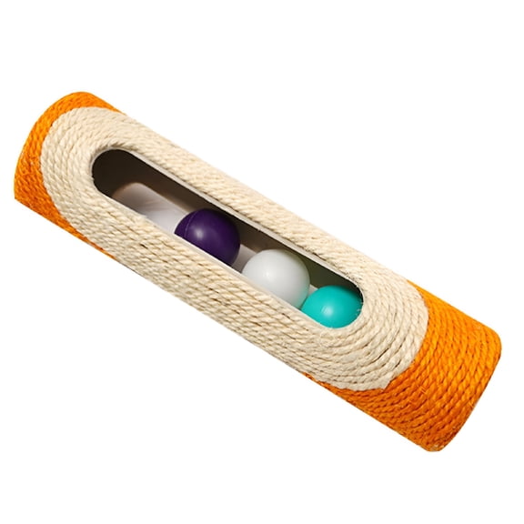 BESTSKY 2026 New Cat Scratching Post Interactive Toy Plastic Sisal Scratcher Kitten Plaything Natural Indoor for Home, Apartment, Indoor Cats, Multi-Cat Household