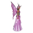 thumbnail image 3 of Amy Brown Pink Butterfly Winged Bloom Tribal Fairy With Stag Antlers Statue, 3 of 6