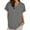 Gray, variant on Tees for Women Oversized Cotton Linen Short Sleeve V Neck Basic Shirts Summer Casual Solid Color Tops