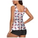 thumbnail image 4 of MKLEKYY Trajes De Baño Completo Mujer Women'S Summer Tankini Swimsuit Two Piece Printed Suspender Shorts Split Swimsuit (5), 4 of 5