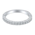 thumbnail image 2 of AFFY Solid 14K White Gold 0.48CTW 1.9mm Band Width 1.7mm Moissanite Half Eternity Wedding Band Guard Ring for Women Ring Size-7, 2 of 4