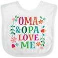 thumbnail image 3 of Inktastic Oma and Opa Love Me Girls Baby Bib, 3 of 4