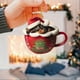 thumbnail image 1 of Mom's Best Adorno navideño de perro salchicha, cachorro navideño en tazas, adorno colgante para árbol de Navidad, espejo retrovisor de coche, adorno de perro dormilón, colección navideña, 1 of 2