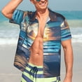 thumbnail image 5 of KLL Men's Hawaiian Shirt Short Sleeve Button Down Beach Shirts-Ocean View Bedroom, 5 of 5