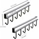 thumbnail image 2 of Pack Storage Hooks for Glasses, Kitchen Utensils, Tooth and Scarf, Bottom Hook for Cabinet, No Drilling Required, Black, 2 of 5
