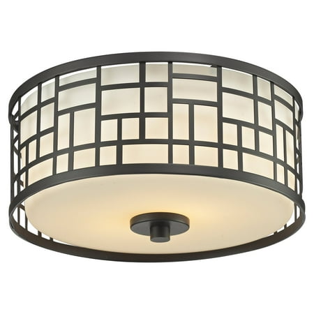 

Z-Lite 329F12 Elea 2 Light Flushmount Ceiling Fixture - Bronze
