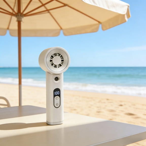 Rechargeable Handheld Misting Fan - 4000mAh Battery, 5 Speed Levels, 20ml Water Tank, Type-C Charging, Portable Cooling for Outdoor Use
