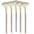 thumbnail image 1 of Slim Soft Facial Fan Brush,makeup Cosmetic Multi Use, Mask Acid Applicator For Glycolic Peel Masques,chemical Peel Brush(5pcs, Beige), 1 of 4