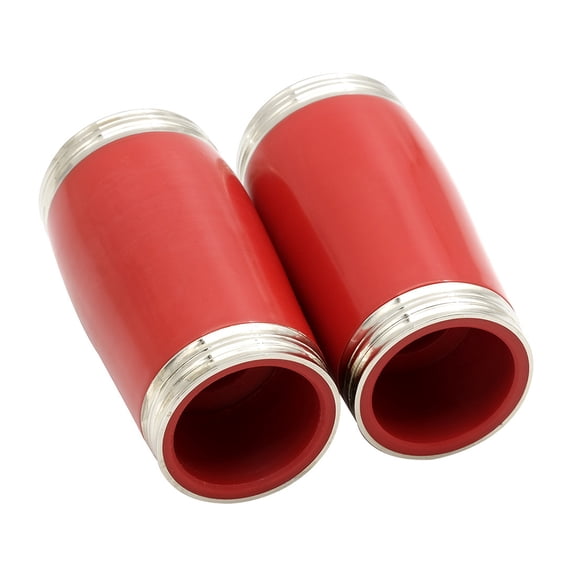 Eigraketly Clarinete de baquelita resistente al desgaste, 2 piezas, estilo , 65MM, plástico B, barril de clarinete plano, tubo de tono agudo, Accesorios para instrumentos musicales Rojo