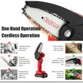 thumbnail image 6 of Wood Ranger Power Shears, 2025 Upgraded Wood Ranger Mini Chainsaw, Handheld Mini Chainsaw, Cordless, Branch Cutter For Gardening Tree Branch, Fruit Trees, Through Every Cut (Red + 2*Battery), 6 of 7