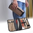 thumbnail image 3 of Oxford Cloth Roll up Tool Bag, Wrench Roll Durable Multi Pockets Portable Small Tool Bag Tool Pouches Storage Case for Electrician Hobbyist, 3 of 8