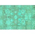 thumbnail image 1 of Ahgly Company Indoor Rectangle Oriental Turquoise Blue Traditional Area Rugs, 5' x 8', 1 of 4