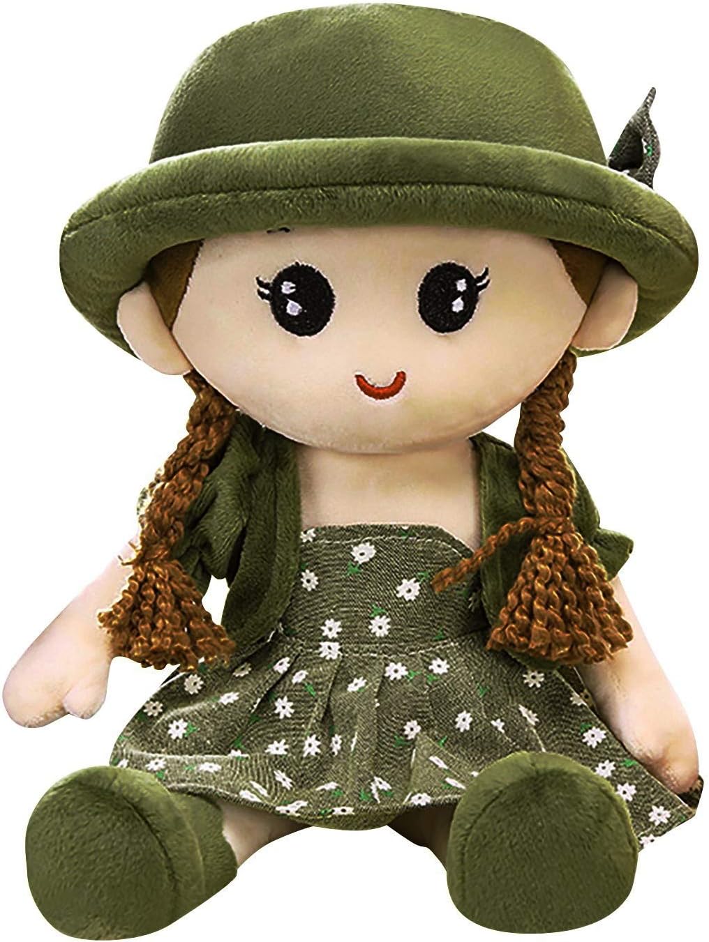 13.8" Plush Rag Doll, Soft Baby Doll For Girls, Sleeping Cuddle Buddy Doll Toy For Kids, First