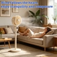 thumbnail image 4 of Standing Fan USB Rechargeable Adjustable Height 1 Piece Green Portable Standing Cooling Fan for Home Bedroom Living Room Office Indoor Personal Cooling Use, 4 of 4