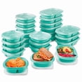 thumbnail image 3 of Rubbermaid TakeAlongs On the Go Food Storage and Meal Prep Containers, Set of 25 (50 Pieces Total), Teal Splash, 3 of 4