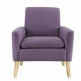 thumbnail image 3 of Dazone 2 Pieces Modern Accent Fabric Chair Single Sofa Comfy Upholstered Armchair Living Room Purple, 3 of 7